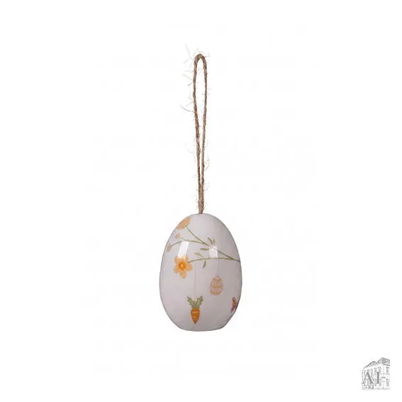 Det Gamle Apotek Easter Egg keramické vajíčko bílé 6 cm