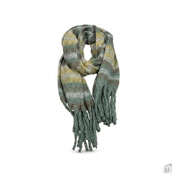 Det Gamle Apotek Scarf šála 180 cm zelená polyester