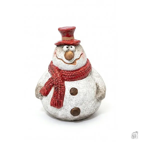 Det Gamle Apotek Snowman keramický sněhulák bílý 15 cm