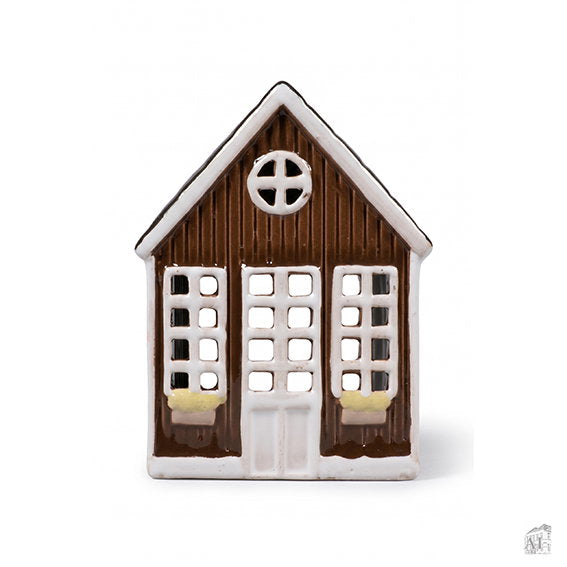 Det Gamle Apotek House for LED light domeček 11 cm hnědý