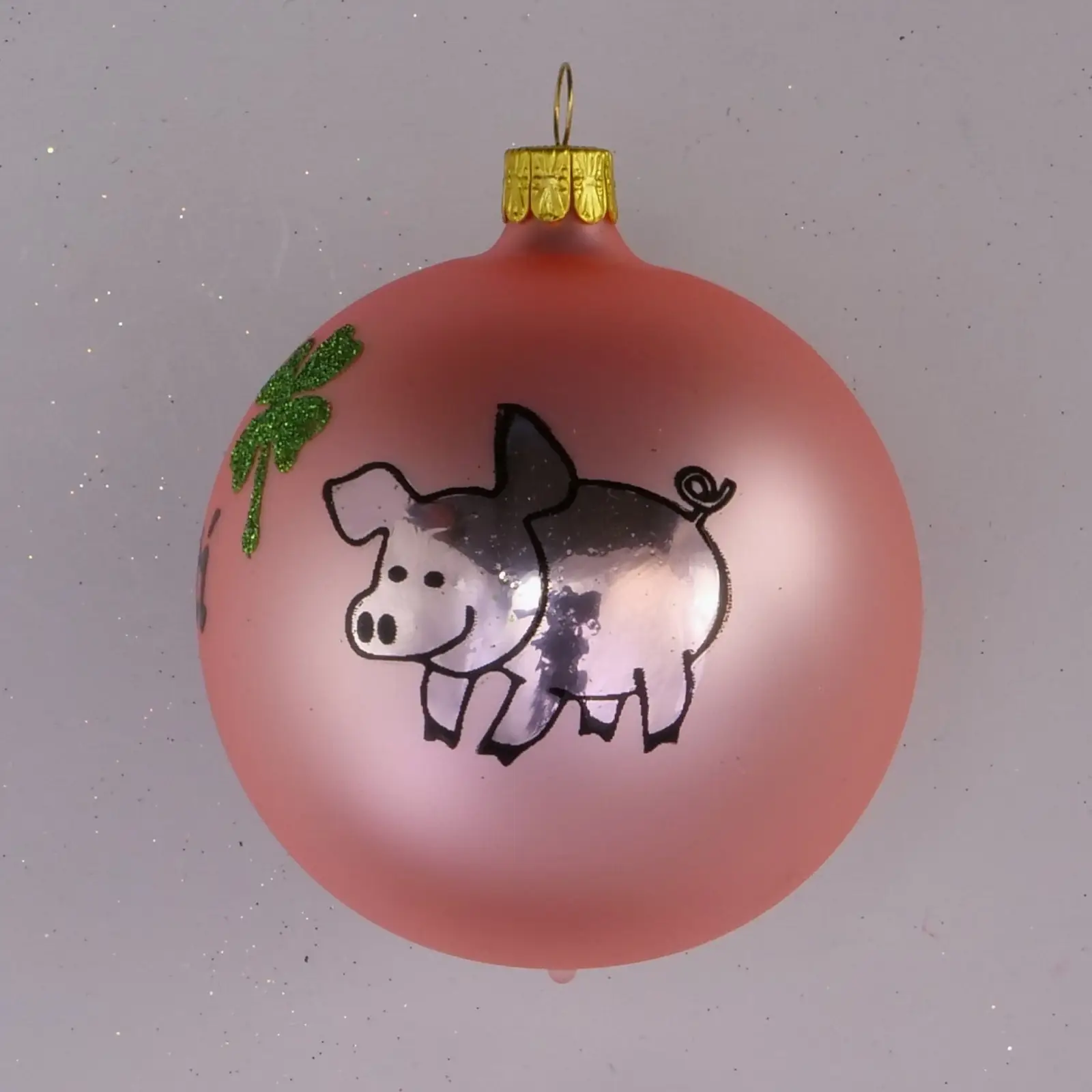 Vánoční ozdoby 11249L66/8 baby růžová matná skleněná koule