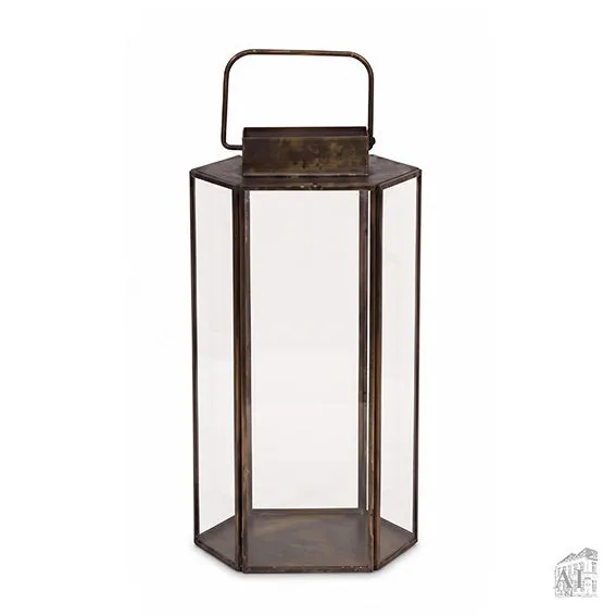 Det Gamle Apotek Lantern kovová lucerna hnědá 28 cm