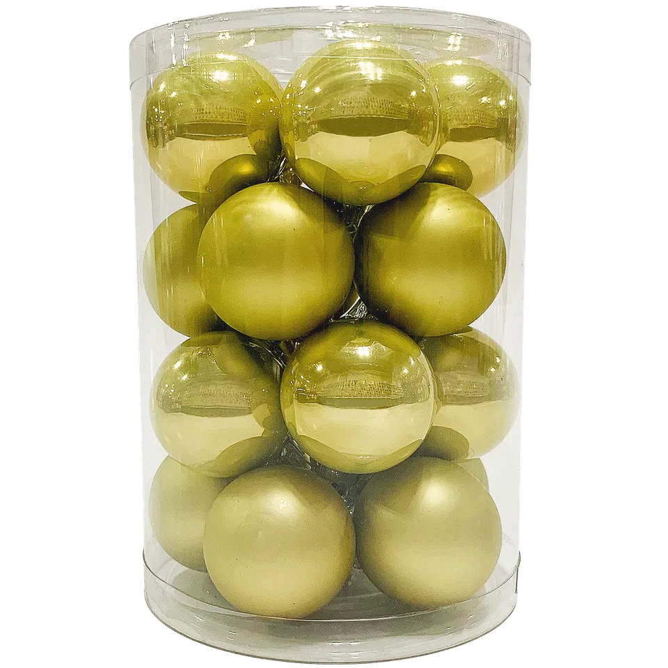 Vitbis Pistáciové skleněné baňky 20 ks 3 cm